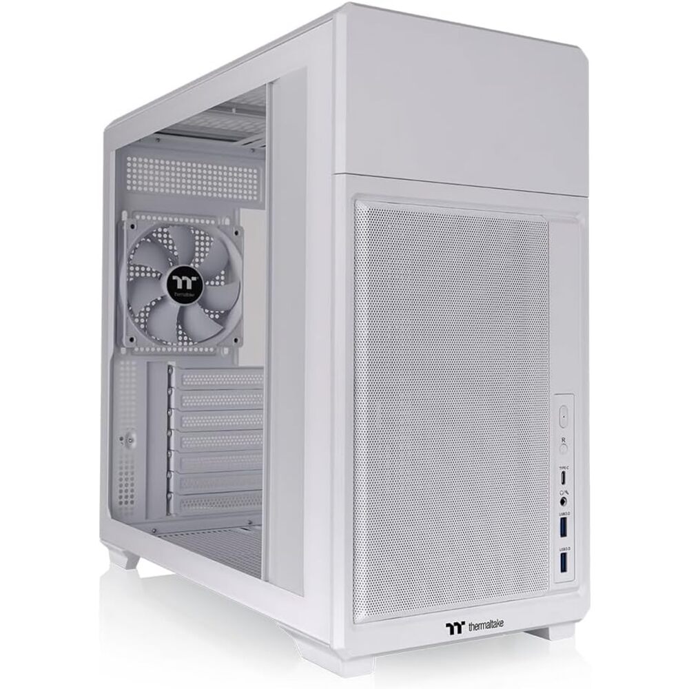 Thermaltake TR300; Mid Tower; 1x120mm PWM Fan Included; ATX/mATX/mITX Support; 360mm Radiator Support; 410mm GPU Clearance; 260mm PSU Clearance; 165mm Air Cooler Clearance; Snow; CA-11M-00M6WN-00