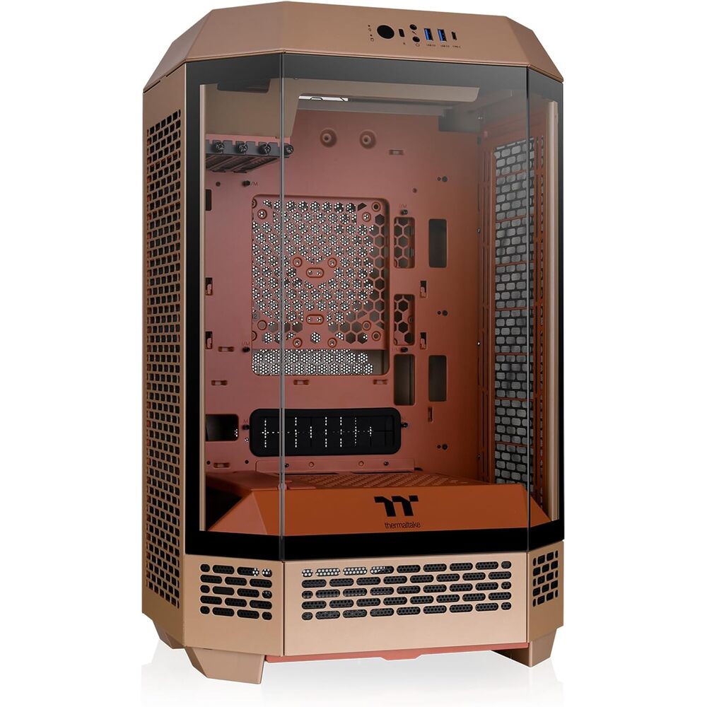Thermaltake Tower 300 Gravel Sand Micro-ATX Case; 2x140mm CT Fan Included; Support Up to 420mm Radiator; Optional Chassis Stand Kit Allows Horizontal Display; CA-1Y4-00SGWN-00; 3 Year Warranty
