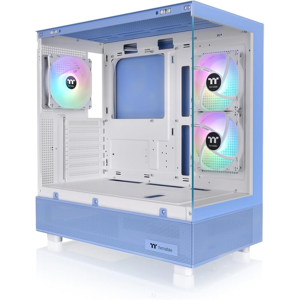 Thermaltake View 270 Plus TG ARGB Hydrangea Blue Mid Tower E-ATX Case; 3x120mm ARGB Fans Included; Support Up to 360mm Radiator; Front & Side Dual Tempered Glass Panel; CA-1Y7-00MFWN-01