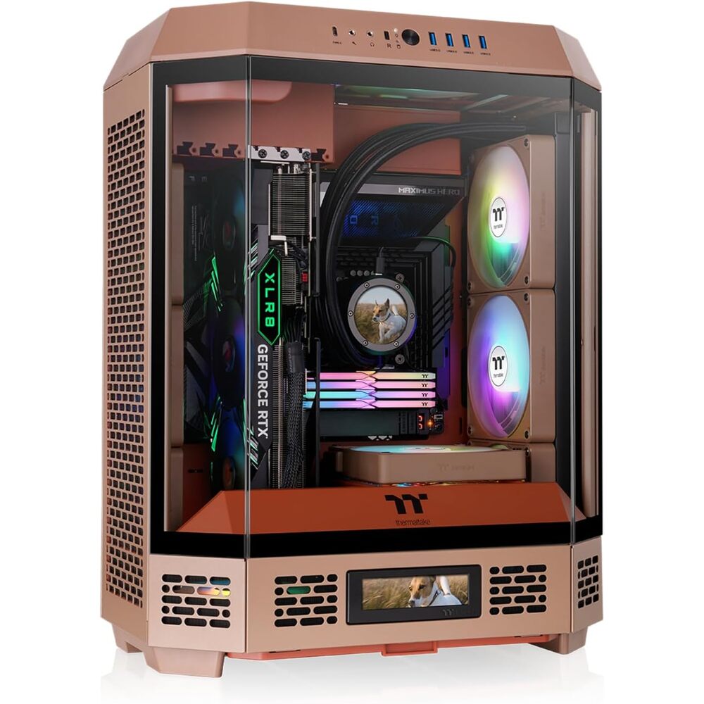 Thermaltake Tower 600 Gravel Sand Mid Tower; 2x140mm CT Fans Included; 420mm Radiator Support; 400mm GPU Clearance; Hidden Connector Support; Rotatable PCIe Slots; CA-1Z1-00MGWN-00