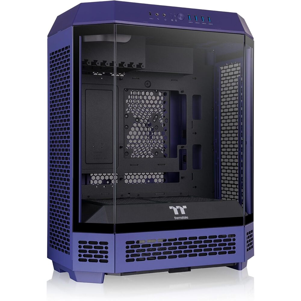 Thermaltake Tower 600 Mid Tower; 2x140mm CT Fans Included; 420mm Radiator Support; 400mm GPU Clearance; Hidden Connector Support; Rotatable PCIe Slots; Future Dusk; CA-1Z1-00MNWN-00