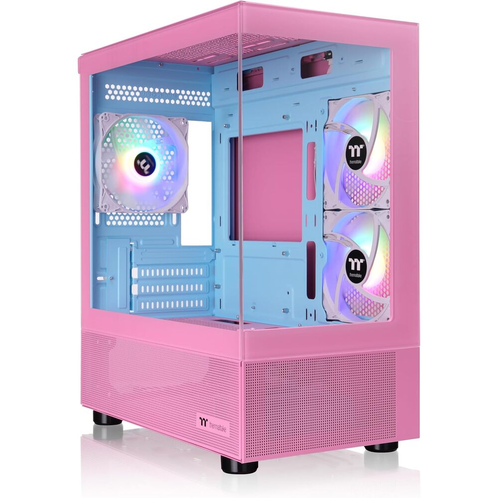 Thermaltake View 170 TG ARGB m-ATX Chassis; 3x120mm ARGB Lite Fans Included; 280mm Radiator Support; 340mm GPU Clearance; 160mm Air Cooler Max Height; Bubble Pink; CA-1Z4-00MAWN-01