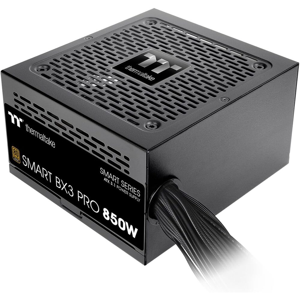 Thermaltake Smart BX3 Pro 850W; ATX 3.1; Native PCIe 5.1 12V-2X6; Non-Modular; Etched Flat Cables; Dual-Color H++ Connectors; 105�C Main Capacitor; 80 Plus Bronze Certified; Black; PS-SPD-0850NNFABU-7