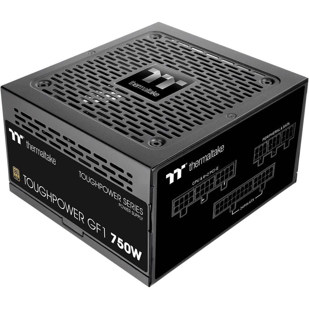 Thermaltake GF1 Fully Modular ATX 750W Power Supply - 80 Plus Gold - Ultra Quiet - Zero RPM, PS-TPD-0750FNFAGU-P