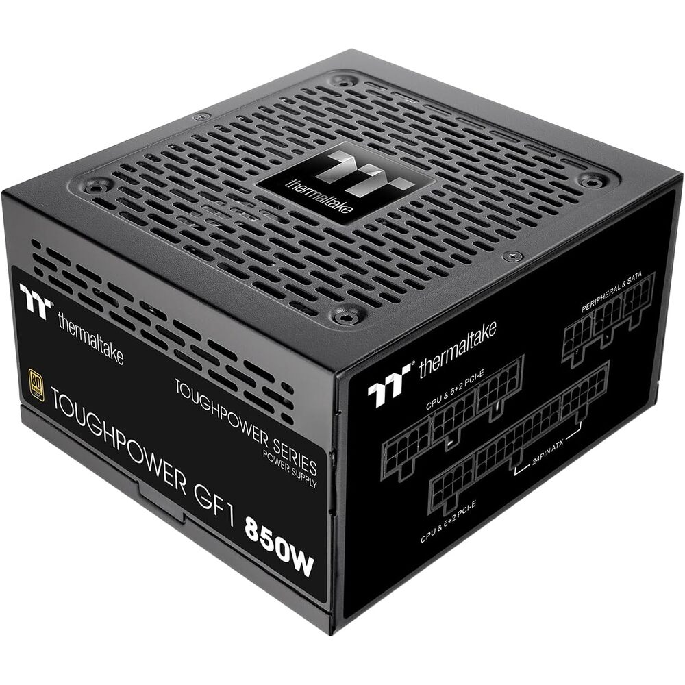Thermaltake GF1 Fully Modular ATX 850W Power Supply - 80 Plus Gold - Ultra Quiet - Zero RPM, PS-TPD-0850FNFAGU-P