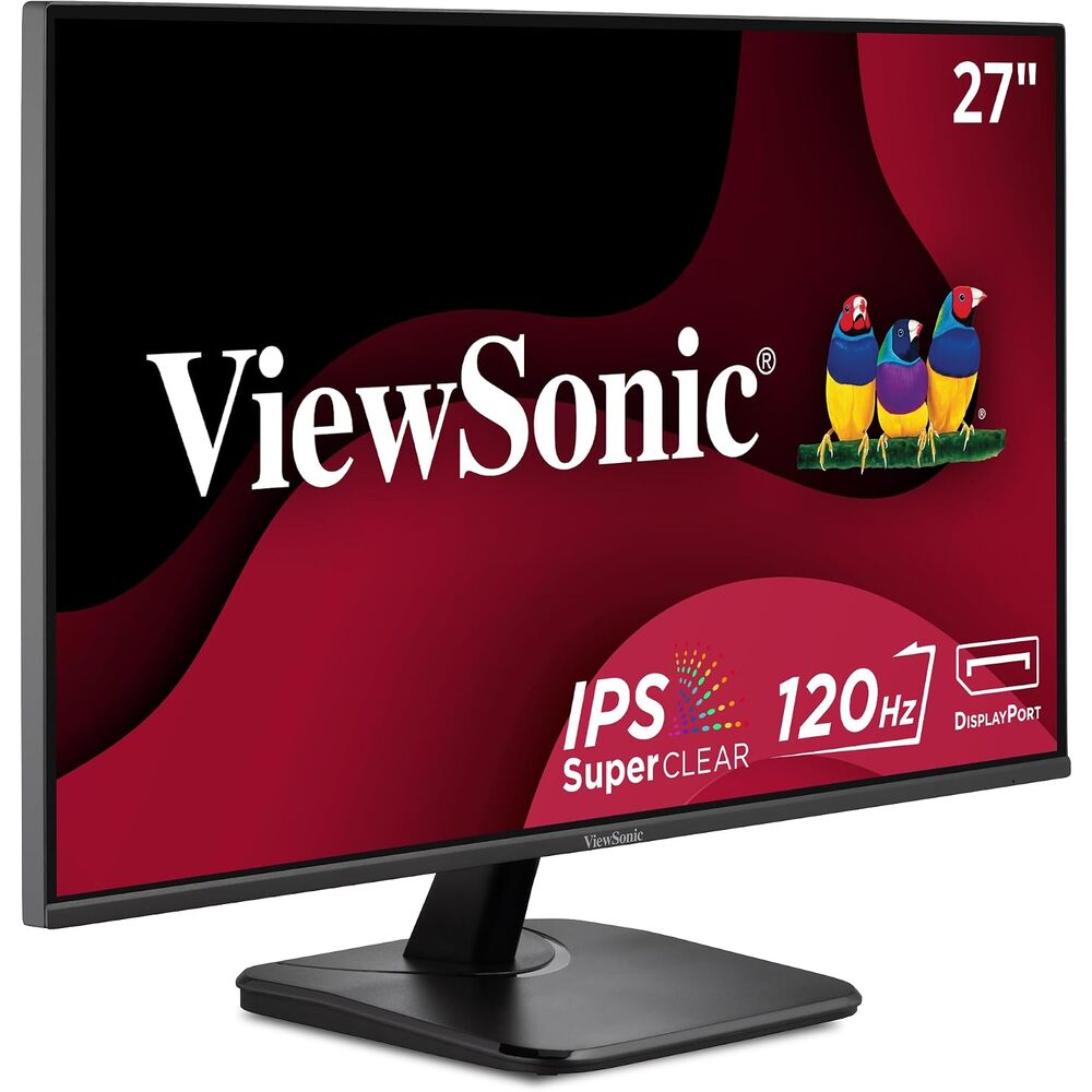 ViewSonic VA2756A-MHD 27 Inch 1080p Monitor, IPS Display with 120Hz for Enhanced Home and Office Productivity, Eye Care Technology, HDMI, DisplayPort, and VGA Inputs