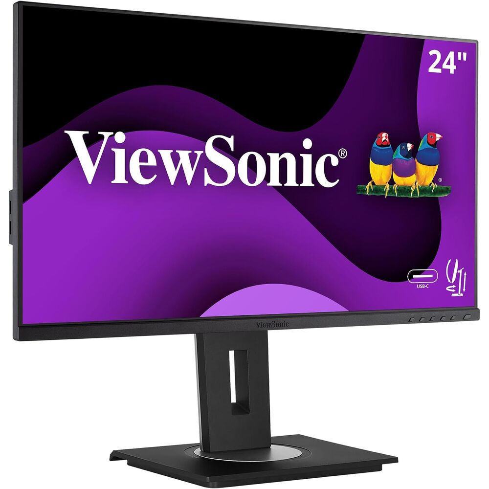 ViewSonic VG245 24 Inch 1080p Monitor Designed for Surface, IPS Display for Smooth Home and Office Productivity, Advanced Ergonomics, 60W USB-C, HDMI, and DisplayPort Inputs
