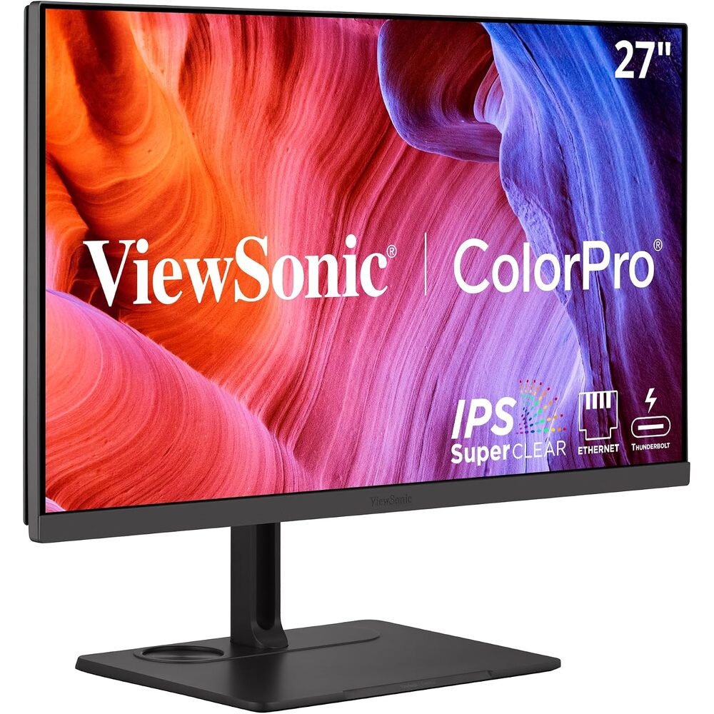 ViewSonic VP2776T-4K 27 Inch 4K ColorPro Monitor, IPS Display with 100% sRGB and Pantone Validated for MacBook Pro Mac Studio Desktop Setups, Advanced Ergonomics, Thunderbolt 4, and HDMI 2.1 Inputs