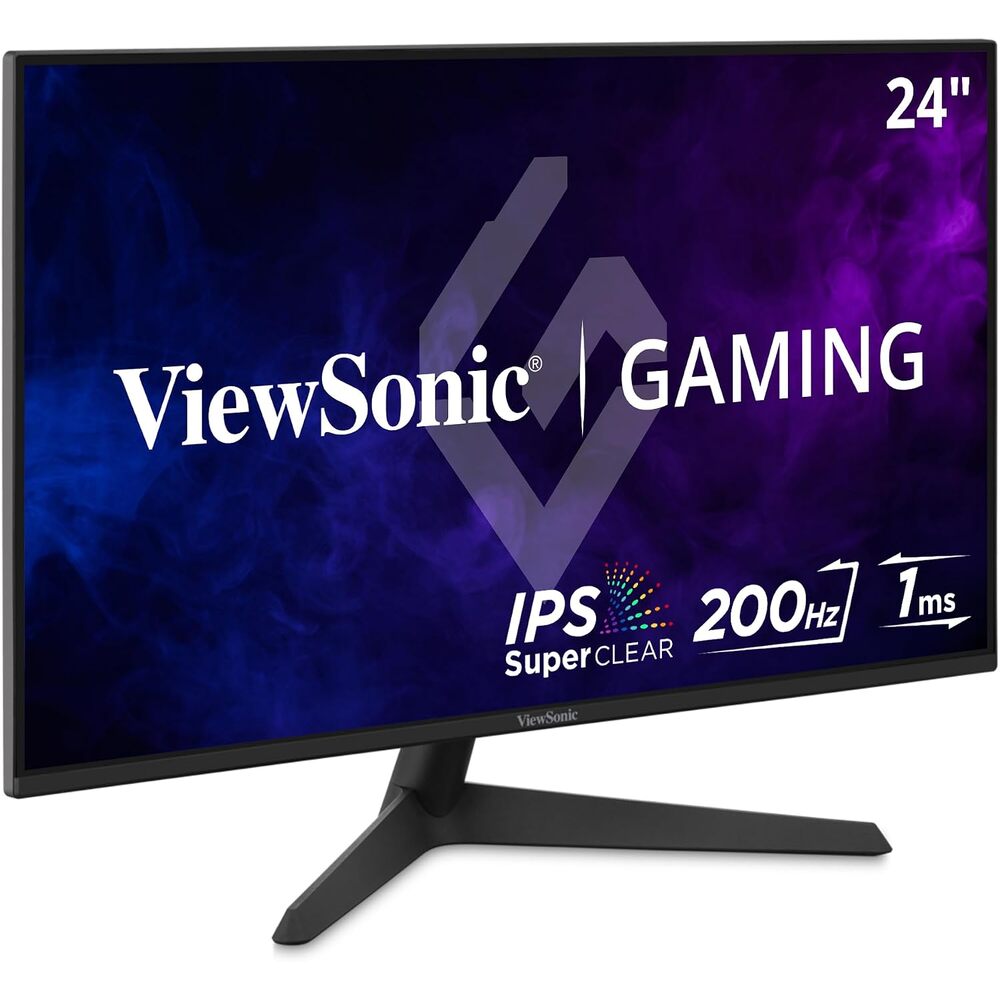 ViewSonic VX2429 24 Inch 1080p Gaming Monitor, IPS Display with 200Hz and 1ms for Fast Gameplay, FreeSync Premium and HDR10 for Smooth Visuals, Eye Care Technology, HDMI, and DisplayPort Inputs
