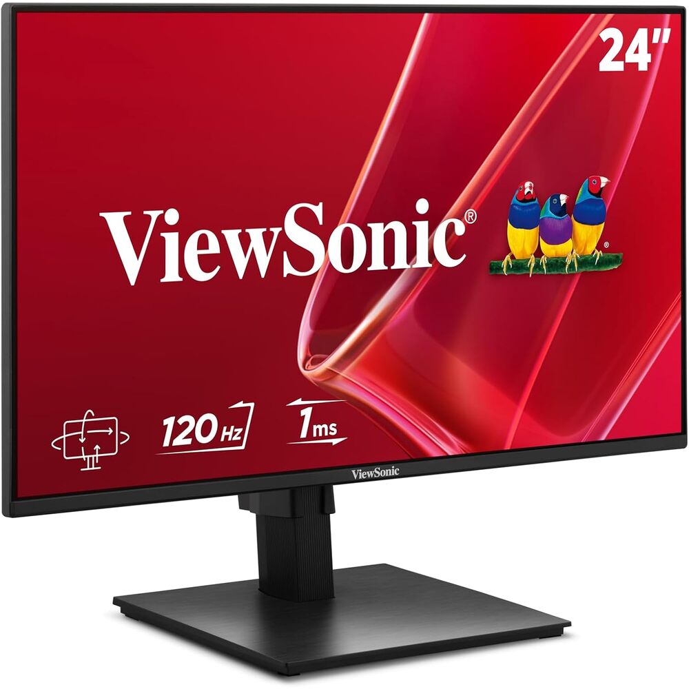ViewSonic VA2448-MHJ 24 Inch 1080p Monitor, IPS Display with 120Hz for Smooth Home and Office Viewing, Eye Care Technology, Advanced Ergonomics, HDMI, and VGA Inputs