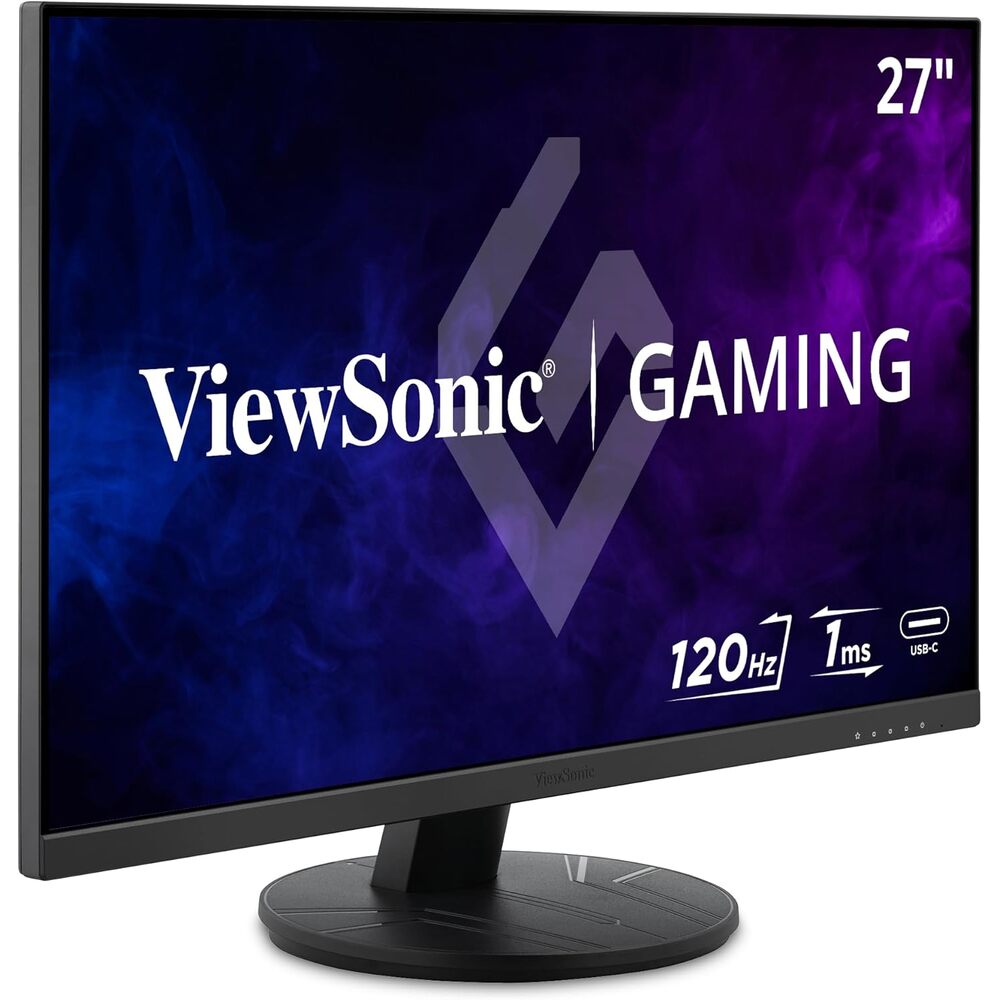ViewSonic VX2716A 27 Inch 1080p Gaming Monitor, IPS Display with 120Hz and 1ms for Smooth Home Entertainment, DisplayPort, USB-C, and HDMI Inputs