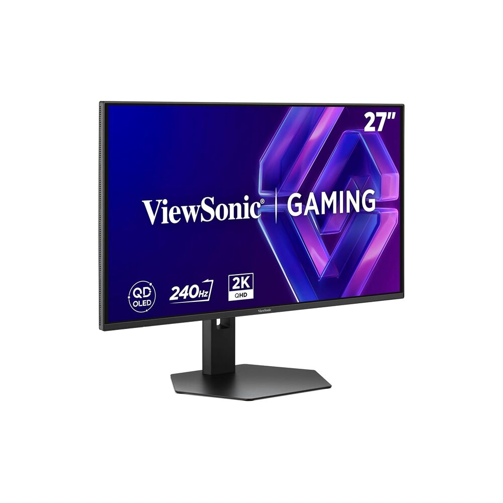 ViewSonic VX2738-2K-OLED 27 Inch 1440p Gaming Monitor, OLED Display with 240Hz and 0.03ms for Smooth Gameplay, FreeSync Premium, Eye Care Technology, Advanced Ergonomics, HDMI, and DisplayPort
