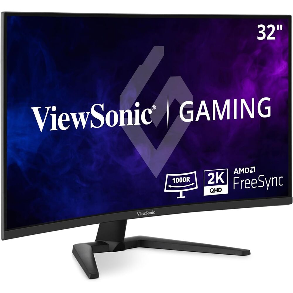 ViewSonic VX3228C-2K 32 Inch 1440p Curved Gaming Monitor with 1ms, 180Hz, FreeSync, Eye Care, HDMI, and DisplayPort Inputs