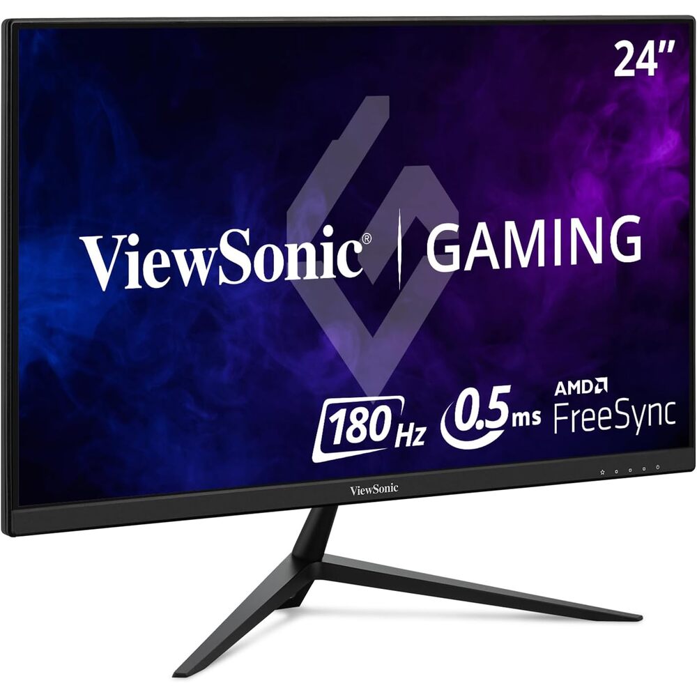 ViewSonic VX2428A 24 Inch 1080p Gaming Monitor, IPS Display with 180Hz and 0.5ms for Fast Gameplay, FreeSync and Eye Care Technology for Smooth Visuals, HDMI, and DisplayPort Inputs