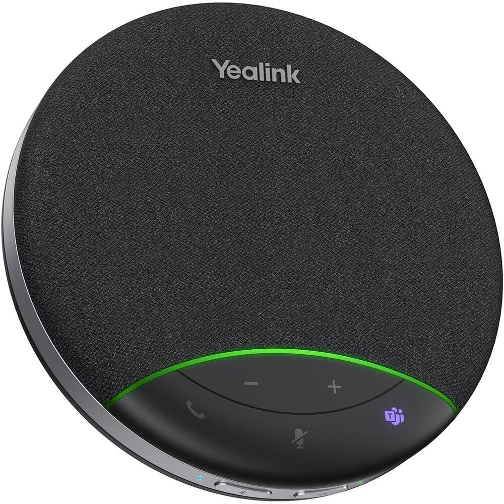 Yealink Sp92 Conference Speaker and Microphone Teams Certified Mic with Al Noise Cancelling 20H Call Time USB Speakerphone for Small Meeting Room, Bluetooth Speaker for Computer/Laptop