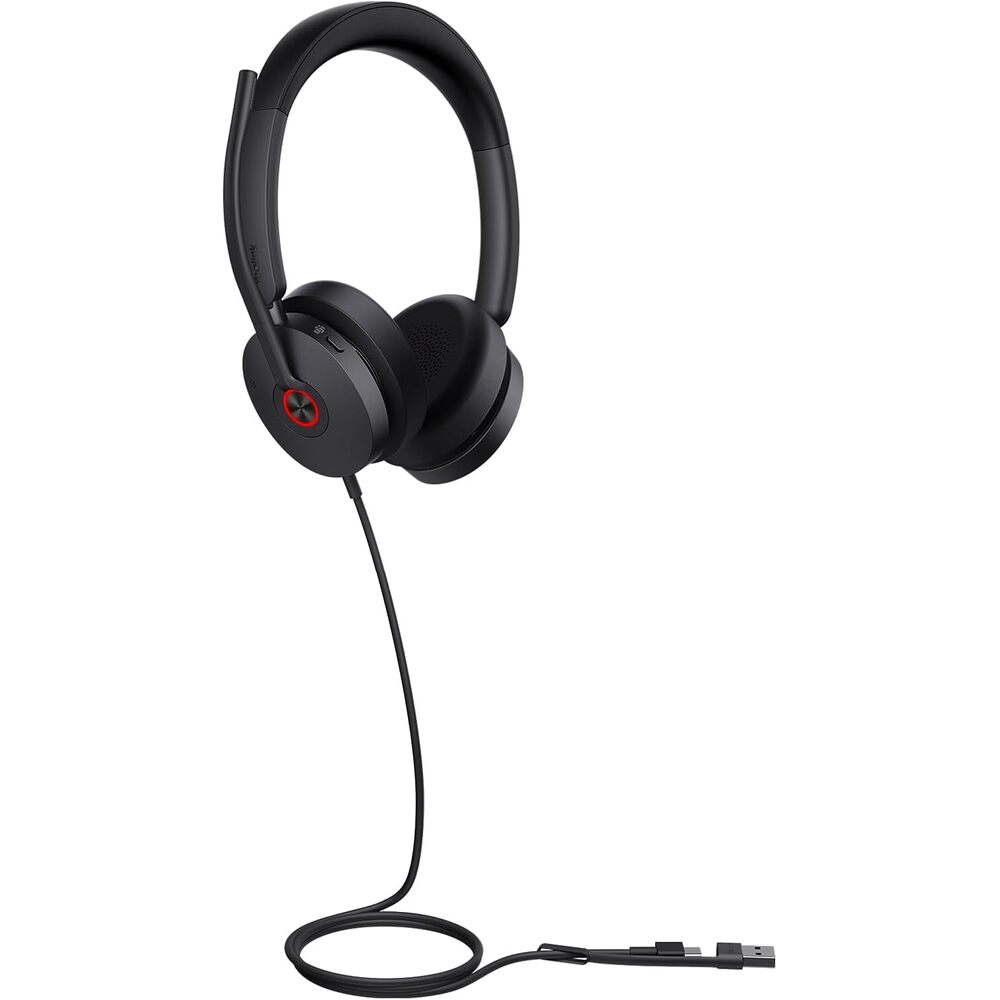 Yealink UH46 USB Headset with Mic, Wired Headset with 3 Noise Cancelling Microphones for PC/Computer/Laptop