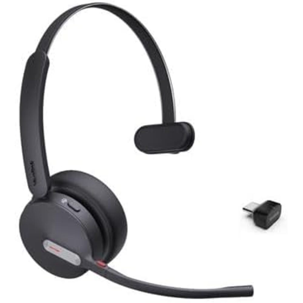 Yealink Bundle of Professional USB Wired Headset BH70-MONO-UC-USB-C with Crystal Clear Audio Teams Optimized USB Compatible with Office Meeting Rooms Zoom & Teams