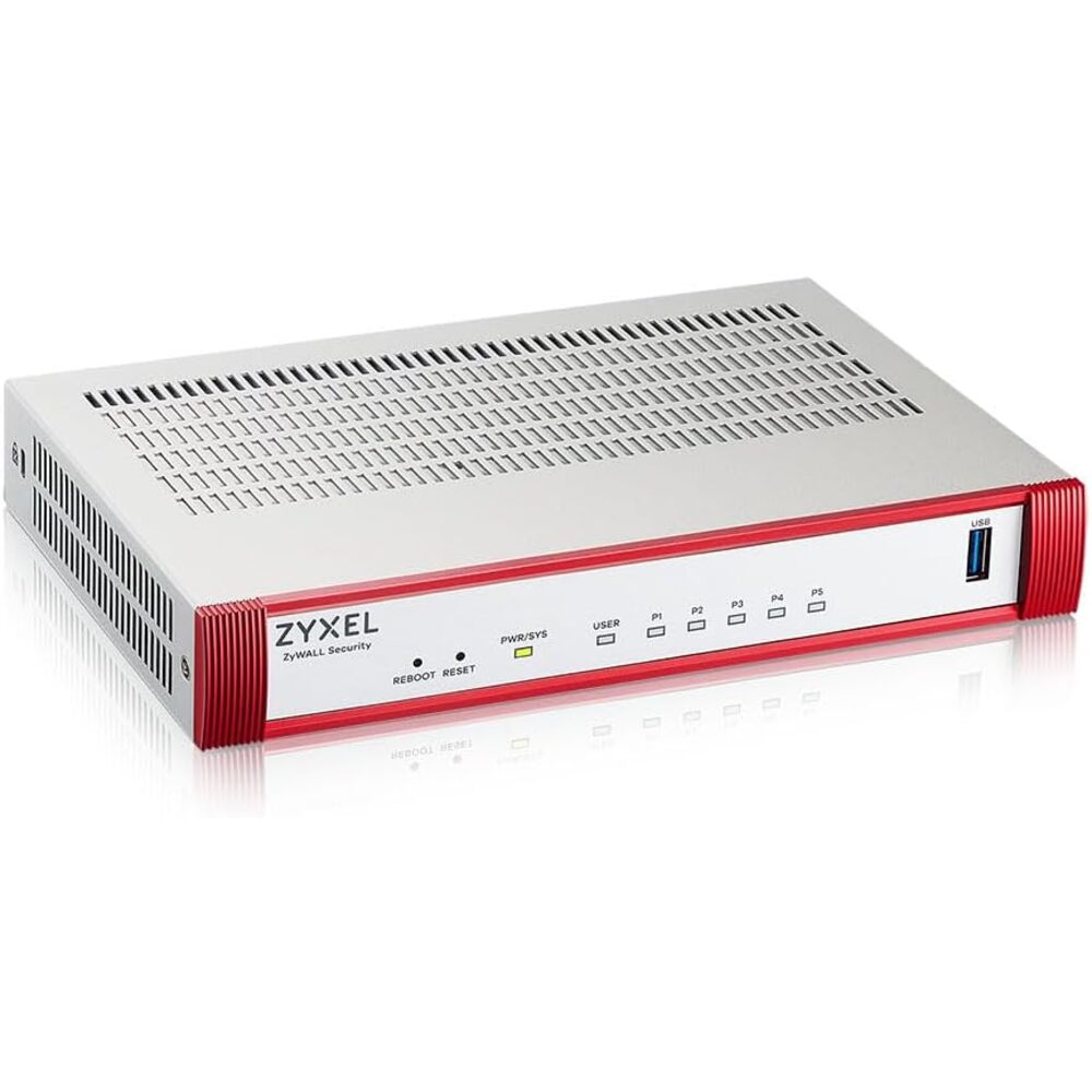Zyxel USGFLEX50H Cyber Security Firewall | 2 Gbps, Up to 25 Users | Hardware Only | 5X Gigabit Ports | IPSec/SSL VPN, IPS Anti-Malware, UTM | Nebula Cloud | Fanless | TAA Compliant