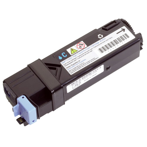 Dell 2130cn Yield 2500 Pages @ 5% 330-1437 High Capacity Cyan Laser Toner Cartridge