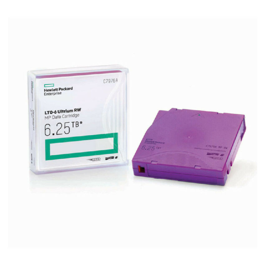 HPE LTO-6 Ultrium 6.25TB BaFe WORM Data Cartridges Purple 1-pack