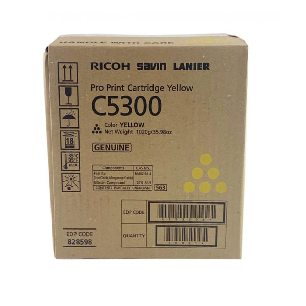 Ricoh 828598 Pro Print Cartridge Yellow C5300  1 - Each