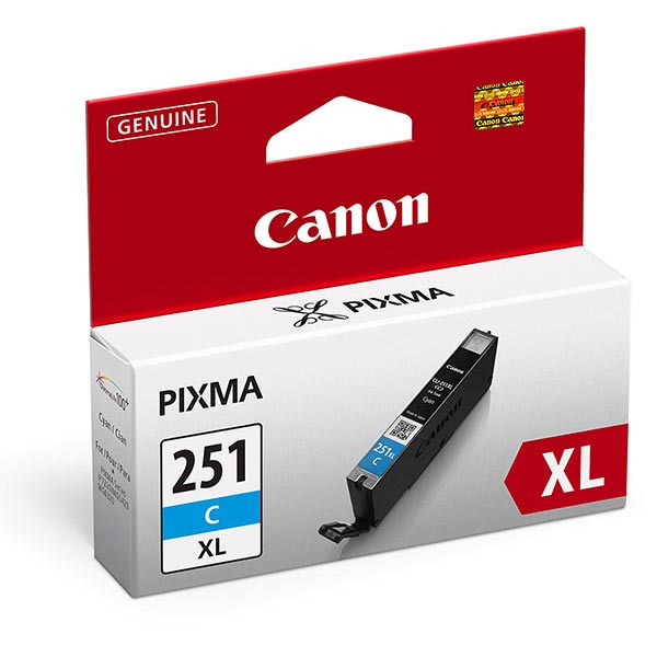 CLI-251C XL OEM ink for Canon Pixma MG6320, MG5420, MX922, IP7220.