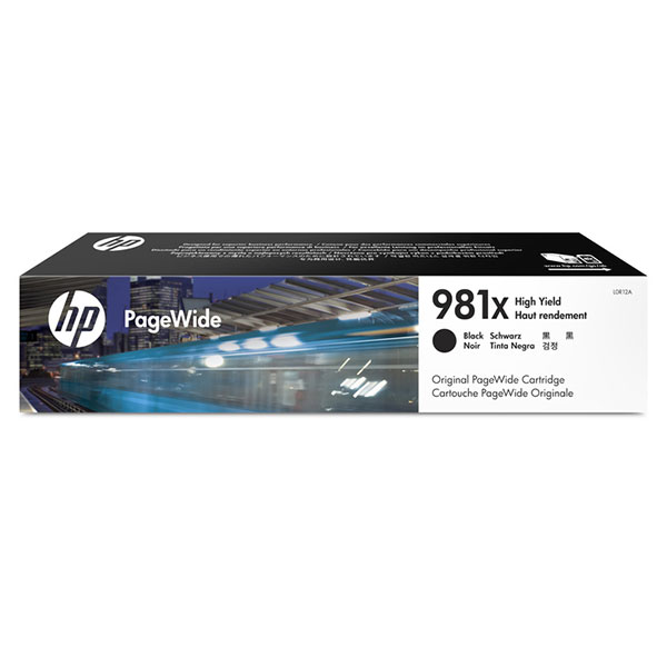 HP 981X (L0R12A) PageWide Enterprise Color 556, 586, Managed Color E55650, E58650 High Yield Black Original PageWide Cartridge (11,000 Yield)