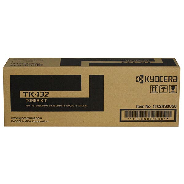 Kyocera Mita TK-132 OEM Toner Cartridge, Black, 7.2K Yield