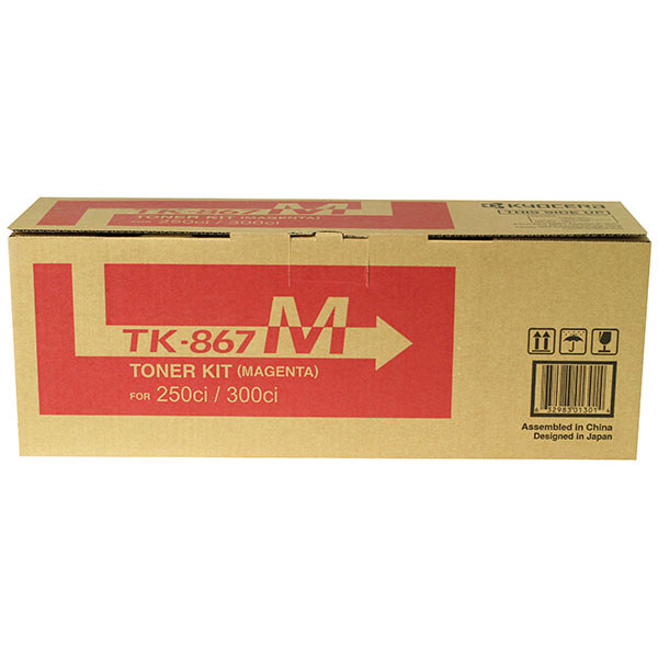 Kyocera Mita TK-867M OEM Toner Cartridge, Magenta, 12K Yield
