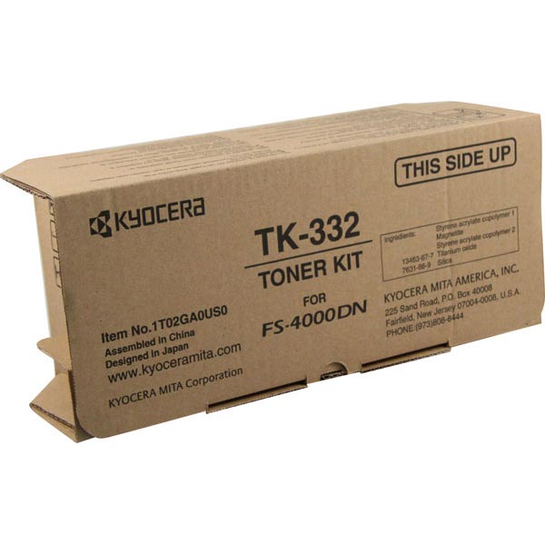 Kyocera Mita TK-332 OEM Toner Cartridge, Black, 20K Yield