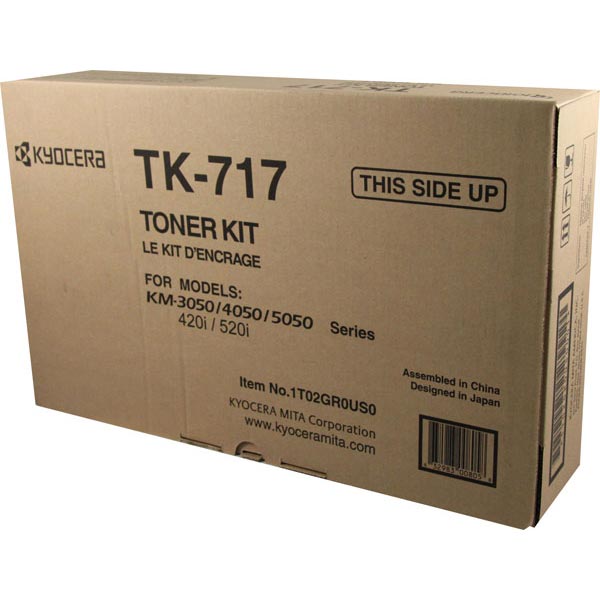 Kyocera Mita TK-717 OEM Toner Cartridge, Black, 34K Yield