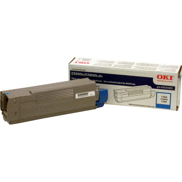 OEM high-capacity toner cartridge for Oki® C5500, 5800 produces a 5,000 page-yield at 5% coverage.