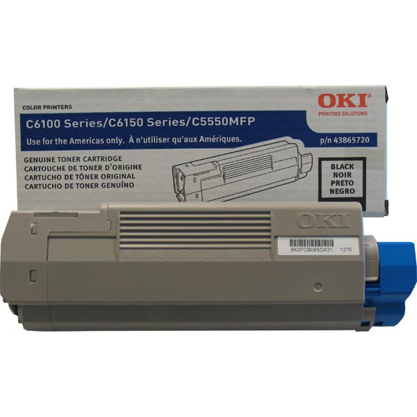 OEM high-yield laser cartridge produces 8,000 pages for Oki® C6150 at 5% coverage.