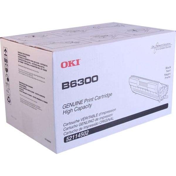 OEM toner for Oki® B6300 Series produces 17,000 pages at 5% coverage.
