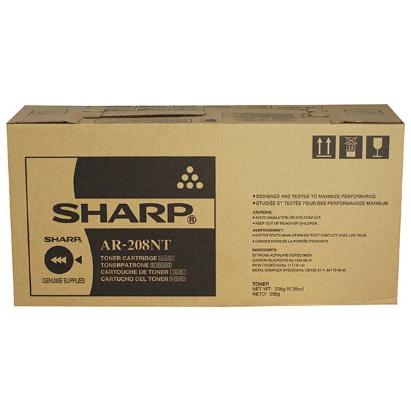 Sharp AR208NT OEM Toner Cartridge, Black, 8K Yield