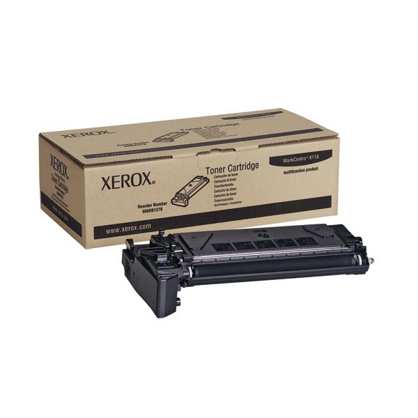 OEM standard-capacity fax toner cartridge for Xerox® WorkCentre® 4118, FaxCentre™ 2218 produces a 8,000 page-yield at 5% coverage.