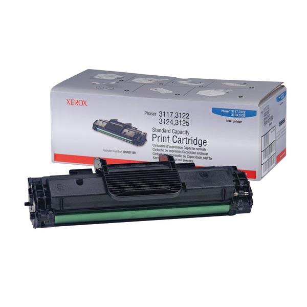 OEM standard-capacity multifunction toner cartridge for Xerox® Phaser® 3117, 3122, 3124, 3125 produces a 3,000 page-yield at 5% coverage.
