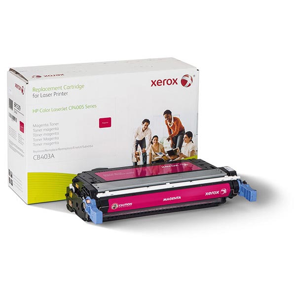 Compatible laser cartridge for HP Color LaserJet P4005 Series produces 7,500 pages at 5% coverage.