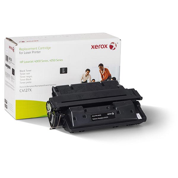 Compatible toner cartridge for HP LaserJet 4000, 4050 Series produces 10,000 pages at 5% coverage.