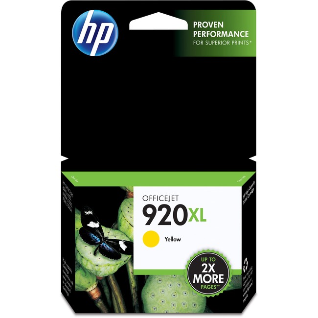 HP 920XL Yellow Ink Cartridge (CD974AN), High Yield (Genuine HP)