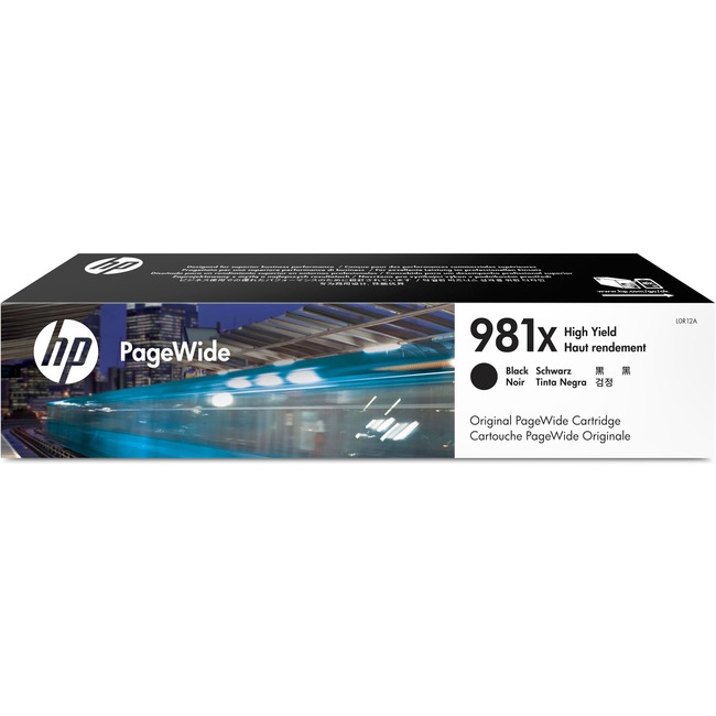 HP 981X (L0R11A) PageWide Enterprise Color 556, 586, Managed Color E55650, E58650 High Yield Yellow Original PageWide Cartridge (10,000 Yield)