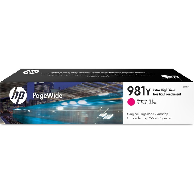 HP 981Y (L0R14A) PageWide Enterprise Color 556, 586, Managed Color E55650, E58650 Extra High Yield Magenta Original PageWide Cartridge (16,000 Yield)