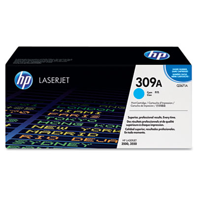 OEM Q2671A toner for HP Color LaserJet 3500, 3550 produces 4,000 pages.