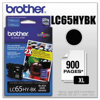 LC-65HYBK OEM inkjet cartridge for Brother� MFC5890CN, MFC6490CW.