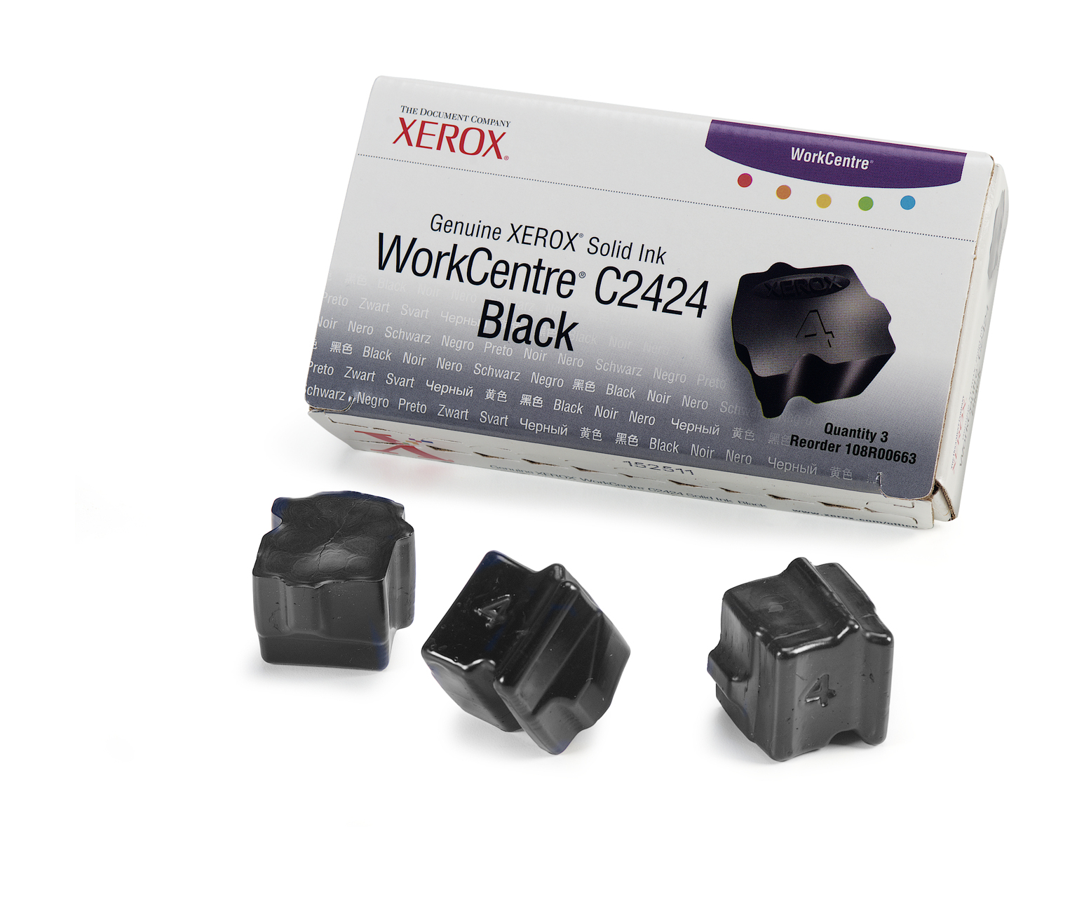 Xerox 108R00663 ink stick 3 pc(s) Black 3400 pages