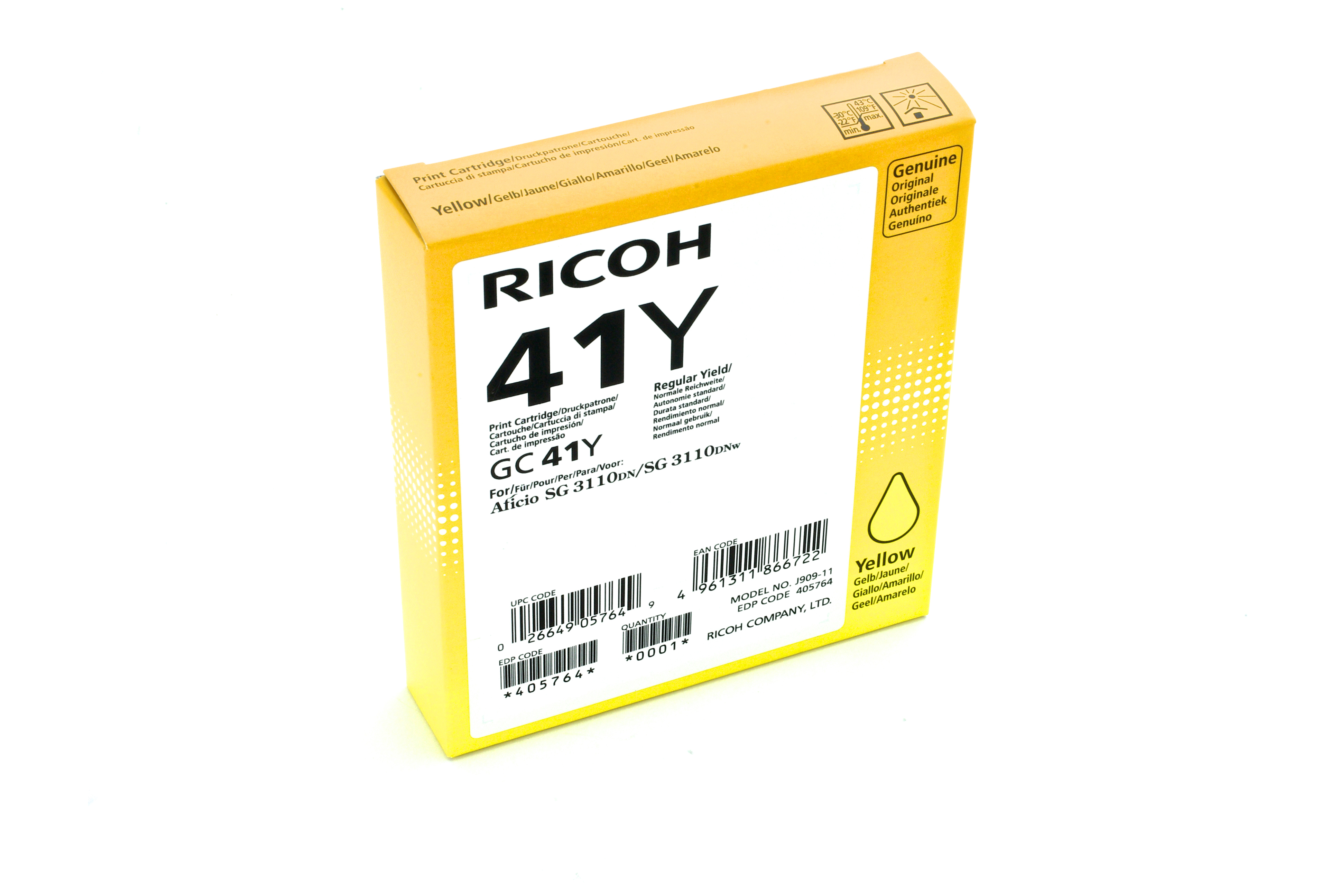 Ricoh 405764 ink cartridge Yellow