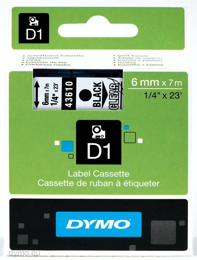 DYMO S0720770 label-making tape Black on transparent