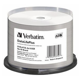 Verbatim DataLifePlus 8.5 GB DVD+R DL 50 pcs
