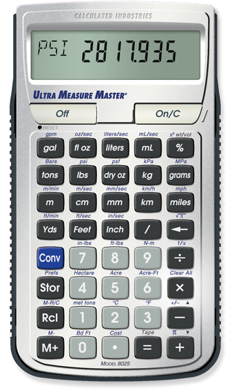 Calculated Industries 8025 calculator