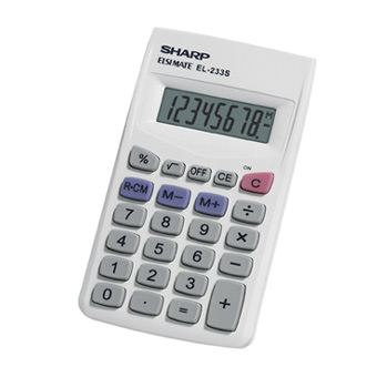 Sharp EL-233SB calculator Pocket Basic White